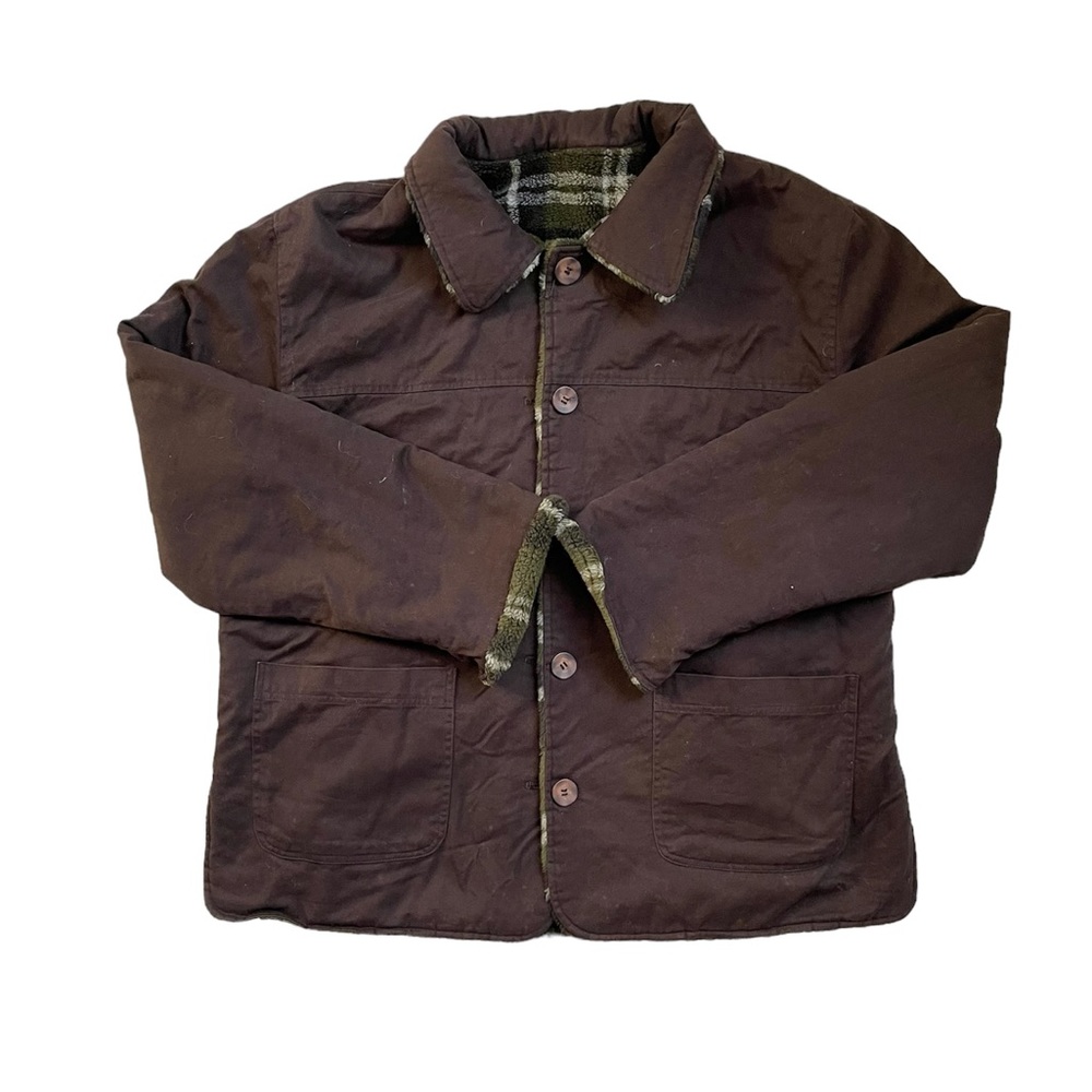 Vintage Express reversible plaid Fall jacket